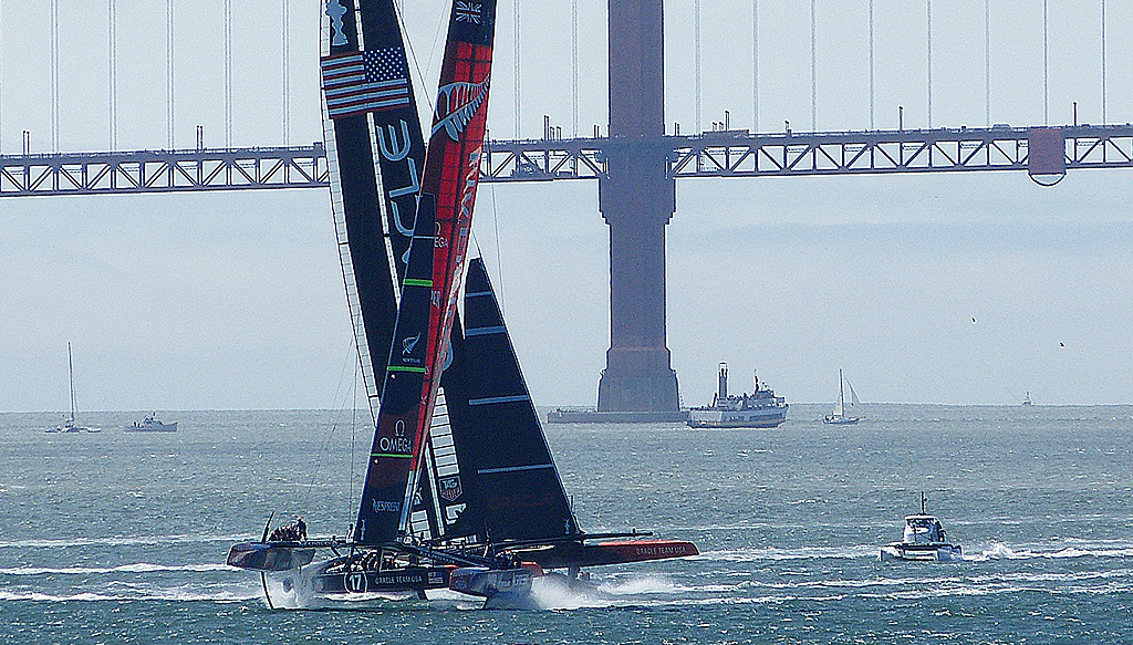 Racing near the Golden Gate Bridge